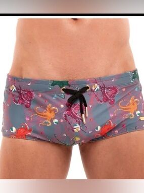 Skull & Bones Mens Swim Brief Size Small